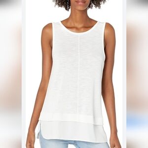 J. Crew Women's White Layered Flowy Tank Top Size Small